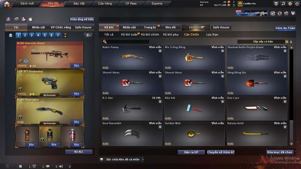 shop acc cf uy tin gia re